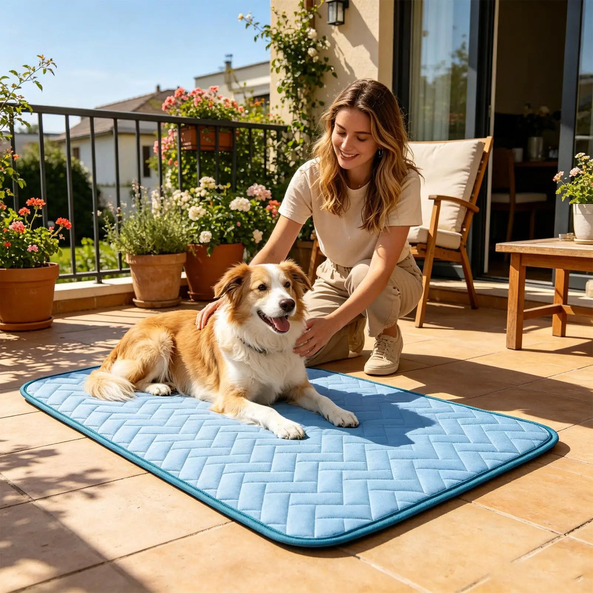Ice Silk Pet Cooling Mat for Dogs & Cats – S to 2XL Pet Cooling Mat Axl