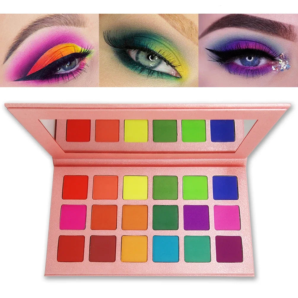15-Color Vegan Glitter Eyeshadow Palette – Pink Shimmer & Matte Eyeshadow Palette Axl
