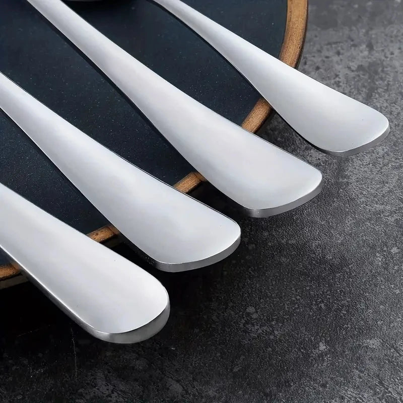 16-Piece Stainless Steel Cutlery Set – Knives, Forks & Spoons Flatware Set Axl