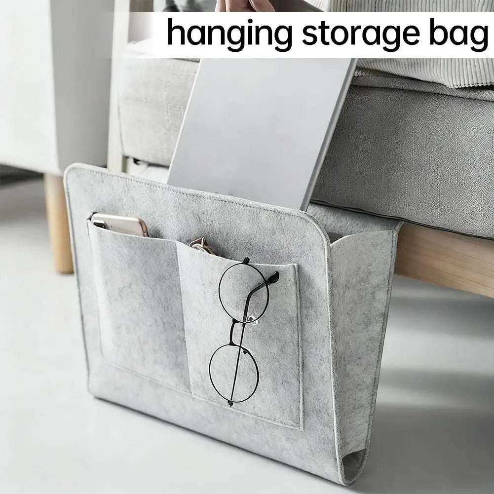 Felt Bedside Hanging Organizer – Multi-Pocket Sofa Storage Bag Hanging Storage Organizer Axl
