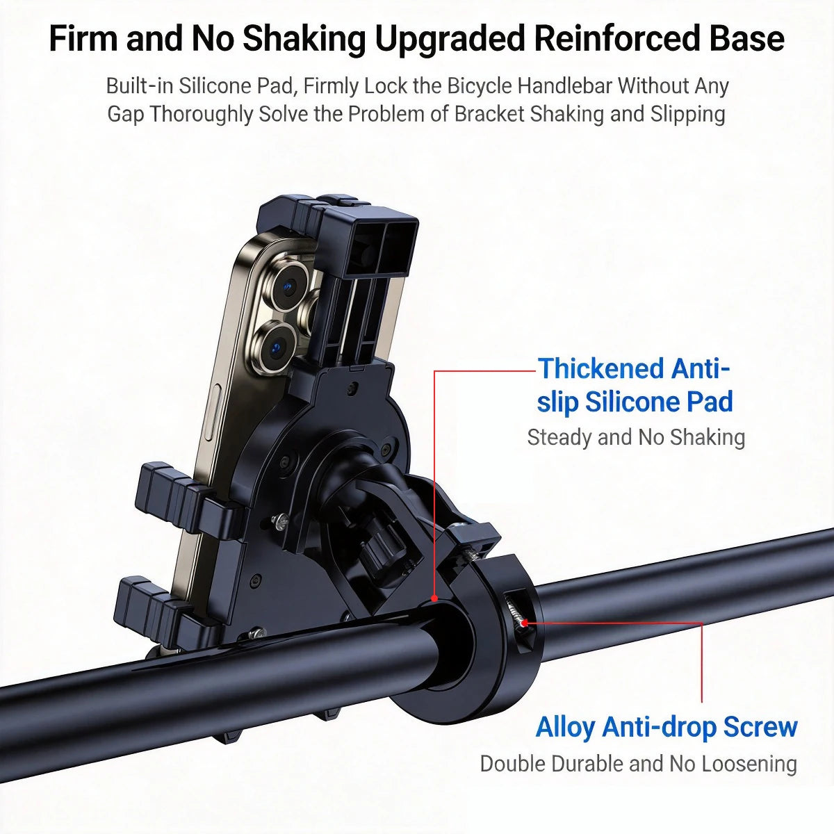Universal Bike Phone Mount – Auto-Lock, Anti-Shake & Rain Cover Motorcycle Phone Mount Axl