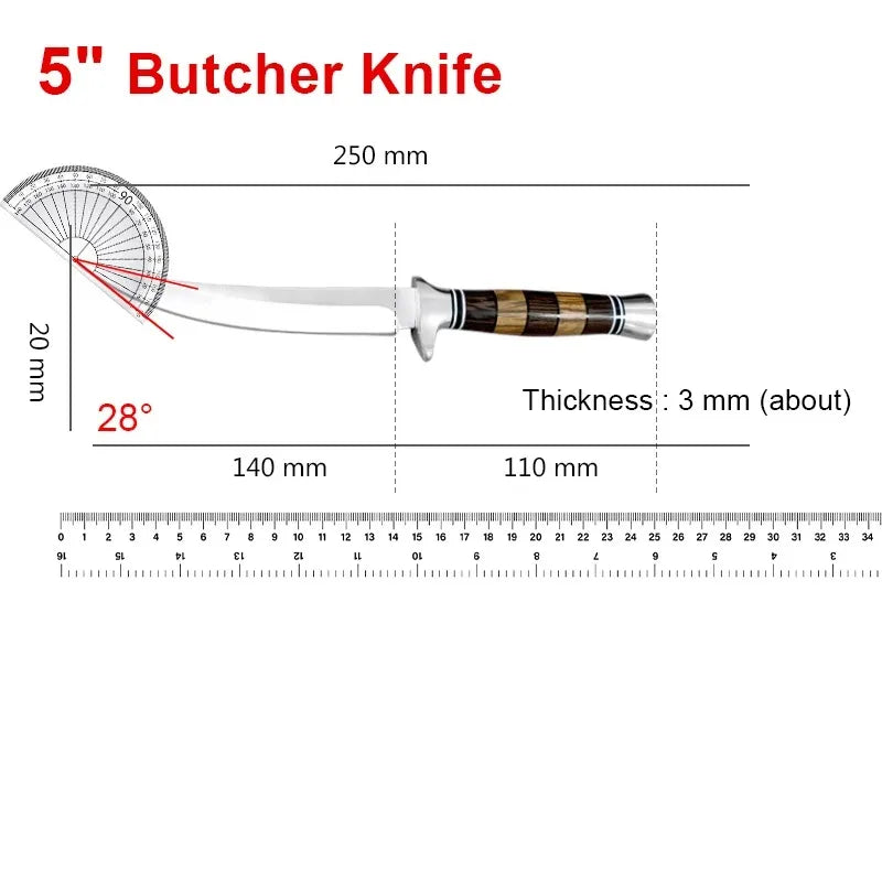 Japanese Sashimi Knife – Stainless Steel & Wooden Handle Kitchen Knife Axl