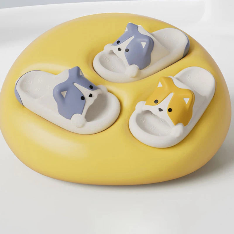 Lorilury Cartoon Dog EVA Cloud Slides – Cozy Home Slippers EVA Home Slippers Axl
