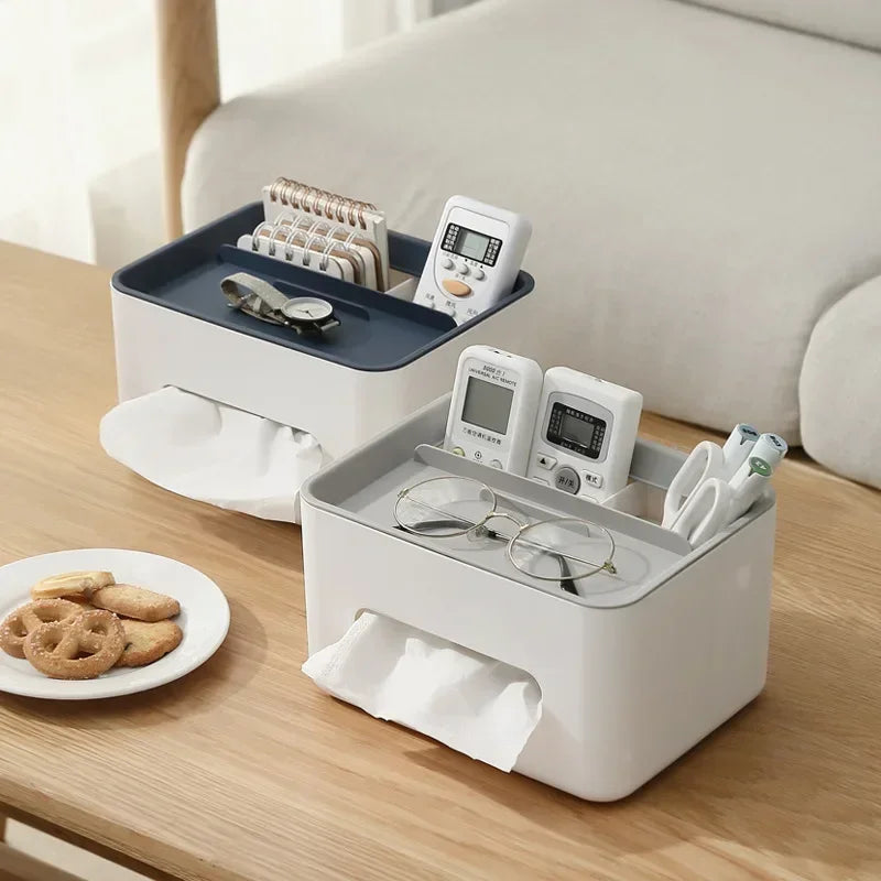 Multifunctional Desk Organizer – Tissue Box & Remote Holder Desk Organizer Axl