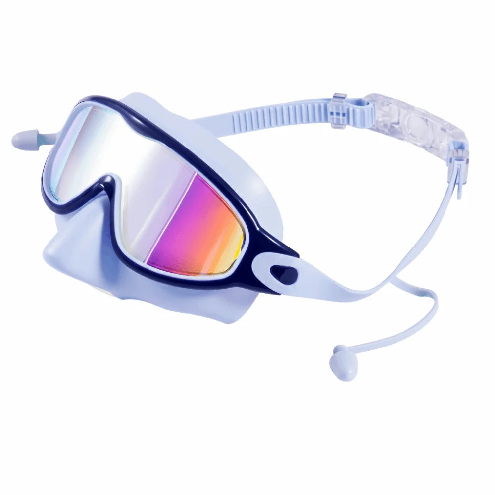 Women's Wide View Swim Goggles – UV &amp; Anti-Fog Large Frame Swim Goggles Axl RoyalBlue