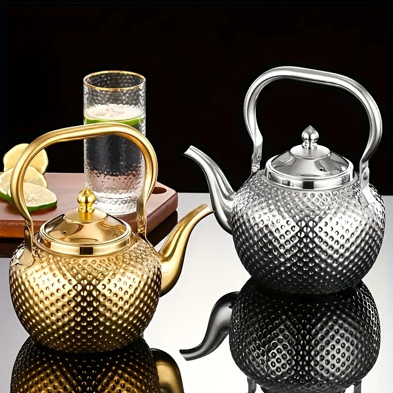 KEMORELA Stainless Steel Tea Kettle with Filter 1.2–2L Stovetop Tea Kettle Axl
