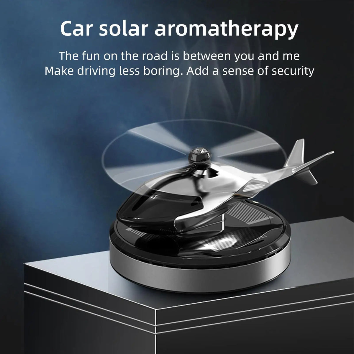 Solar Helicopter Car Air Freshener – Rotating Dashboard Diffuser Car Air Freshener Axl