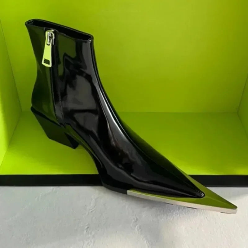 Women's Pointed Toe Chelsea Ankle Boots – Side Zip Black Heels Chelsea Ankle Boots Axl Black 40