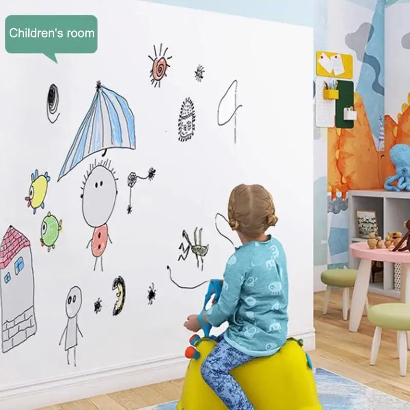 Reusable Electrostatic Whiteboard Wall Sticker – Erasable Roll Whiteboard Wall Sticker Axl