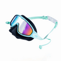 Women's Wide View Swim Goggles – UV &amp; Anti-Fog Large Frame Swim Goggles Axl green black