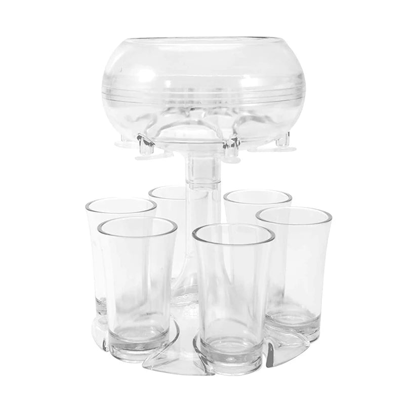 6-Cup Party Wine Dispenser Set – Individual Pour Control Wine Dispenser Set Axl Transparent ordinary