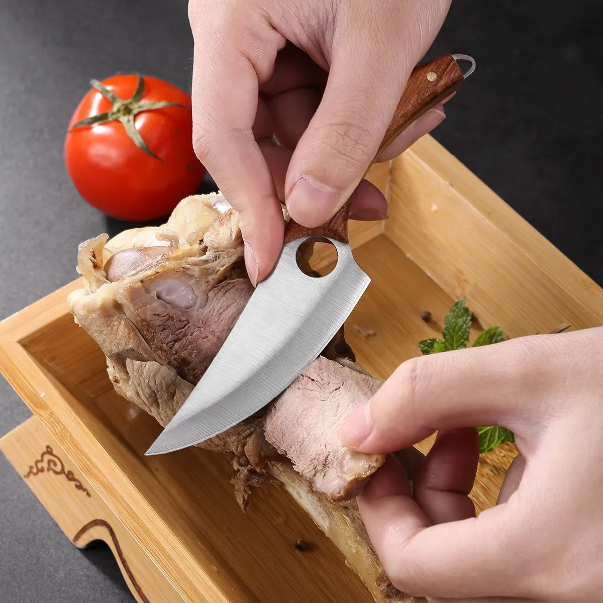 COOKCRAZE Stainless Steel Boning Knife – Rosewood Handle 16cm Boning Knife Axl