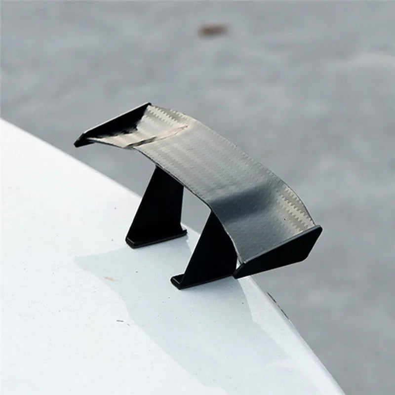 Mini Car Rear Spoiler Wing – Carbon Fiber Look ABS Decoration Car Spoiler Wing Axl