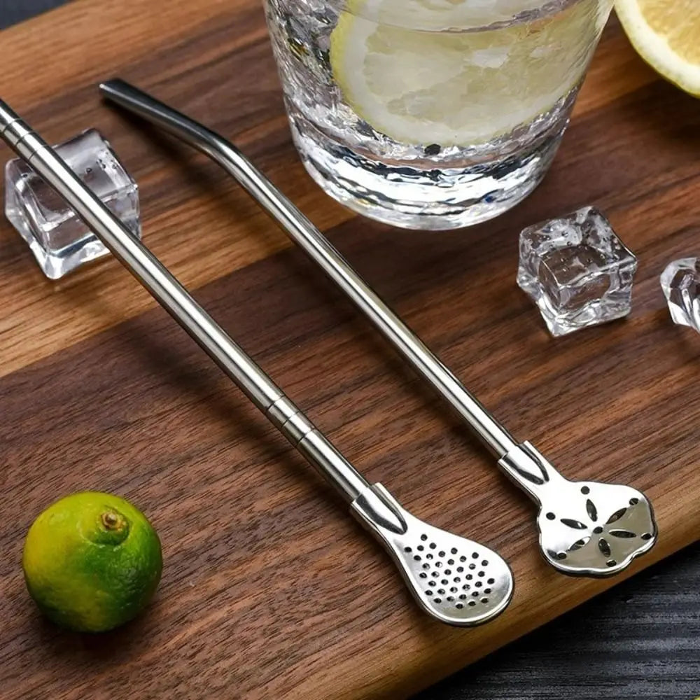 Stainless Steel Yerba Mate Straw & Tea Filter | Reusable Set Reusable Drinking Straw Axl