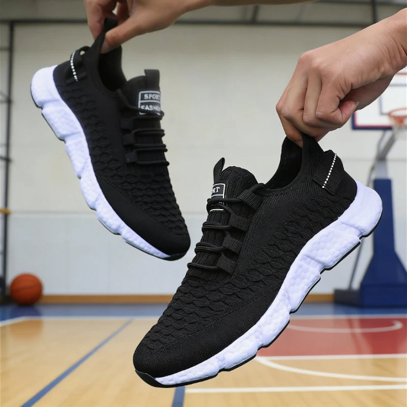 Men's Yellow Knit Running Sneakers – Lightweight & Breathable Men's Running Sneakers Axl