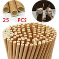 25-Pack Retro Paper Straws for Weddings, Parties & Showers Decorative Paper Straws Axl brown