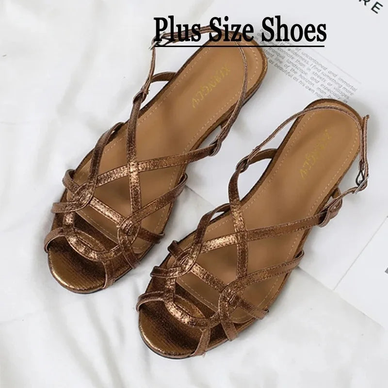 Women's Roman Flat Sandals – Casual Summer Gladiator Shoes Flat Sandals Axl