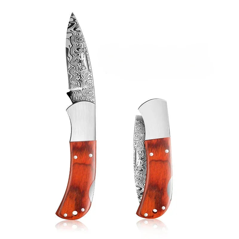 PLYS Damascus Folding Pocket Knife – Sharp Stainless Steel Folding Pocket Knife Axl Burgundy
