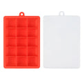 15-Grid Silicone Ice Cube Tray with Lid – Easy Release Mold Silicone Ice Tray Axl Red S