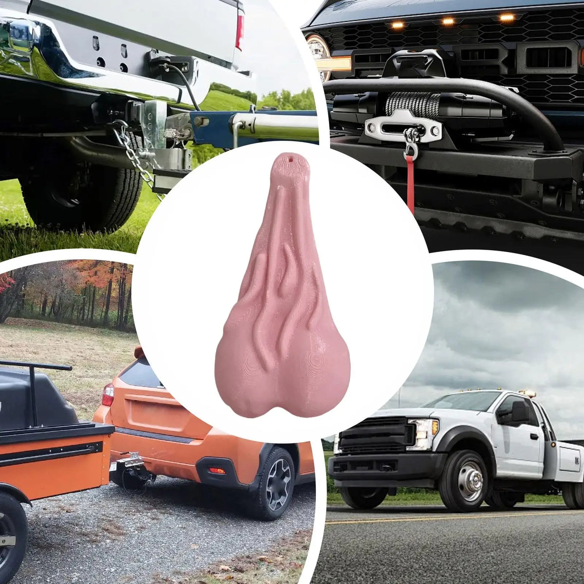 Truck Bumper Ball Nuts – Funny Vehicle Ornament Gag Gift Bumper Ornament Axl