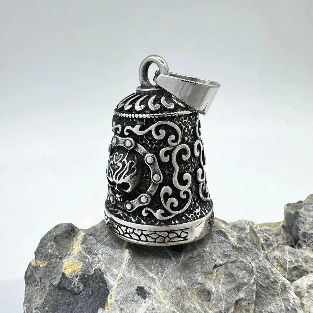 Vintage Skull Motorcycle Bell – Biker Charm & Keychain Ornament Motorcycle Bell Charm Axl