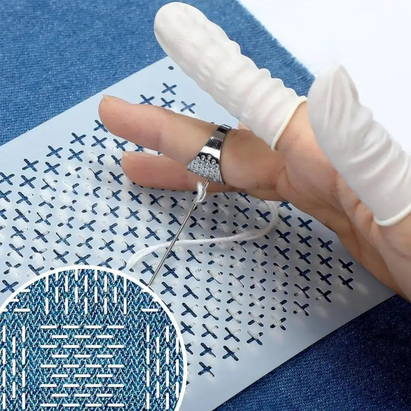 Sashiko Embroidery Stencils – 8/9/24 Pcs Reusable Quilting Templates Embroidery Stencil Set Axl