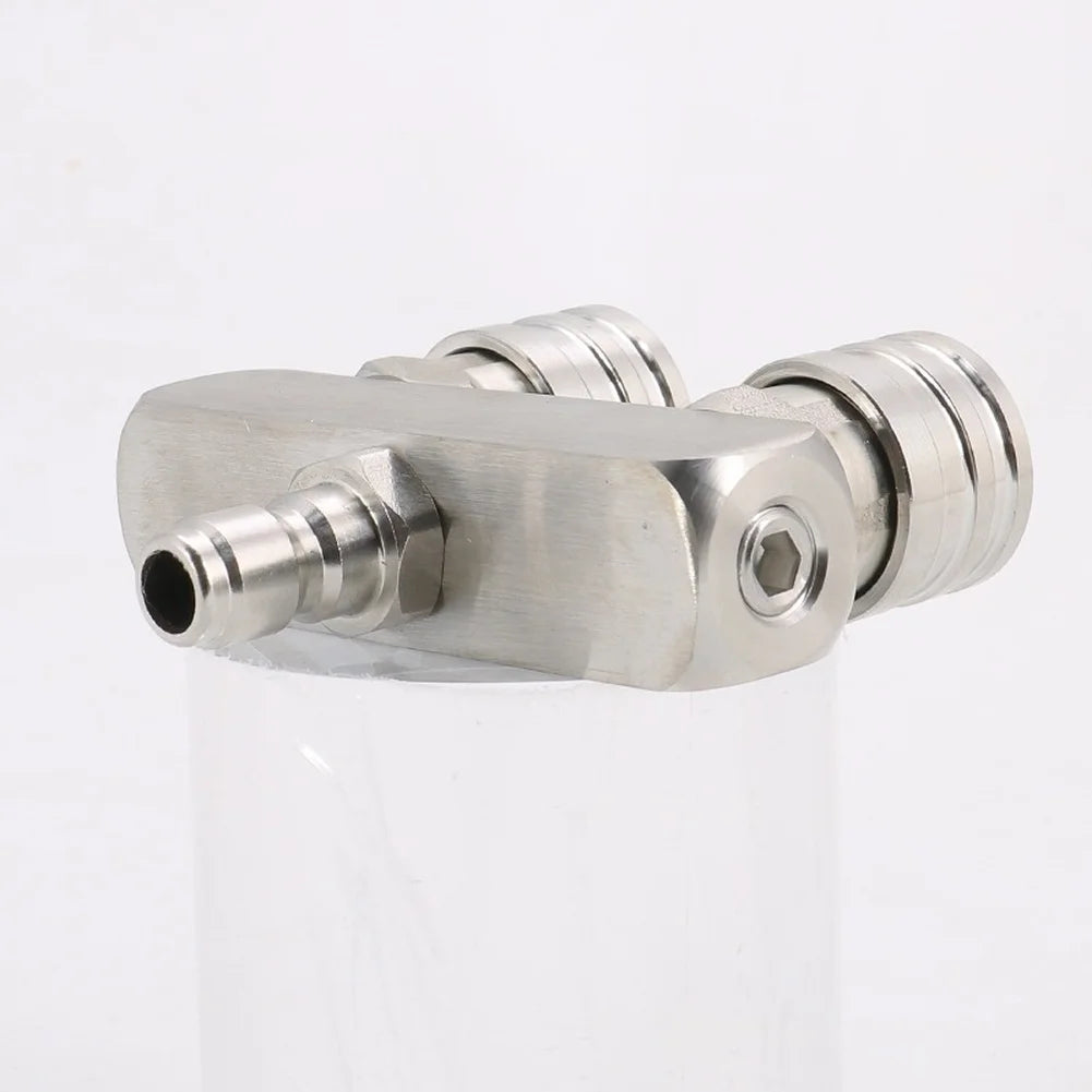 Stainless Steel Pressure Washer Coupler 1/4" Male to Dual Female Pressure Washer Fitting Axl