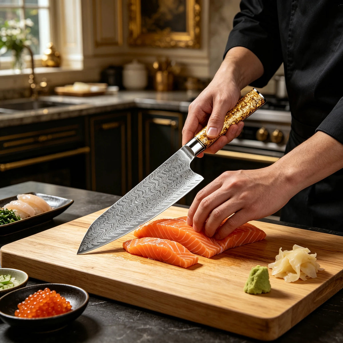 XITUO Damascus Steel Knife Set 1–5 PCS | Chef & Kitchen Knives Damascus Knife Set Axl