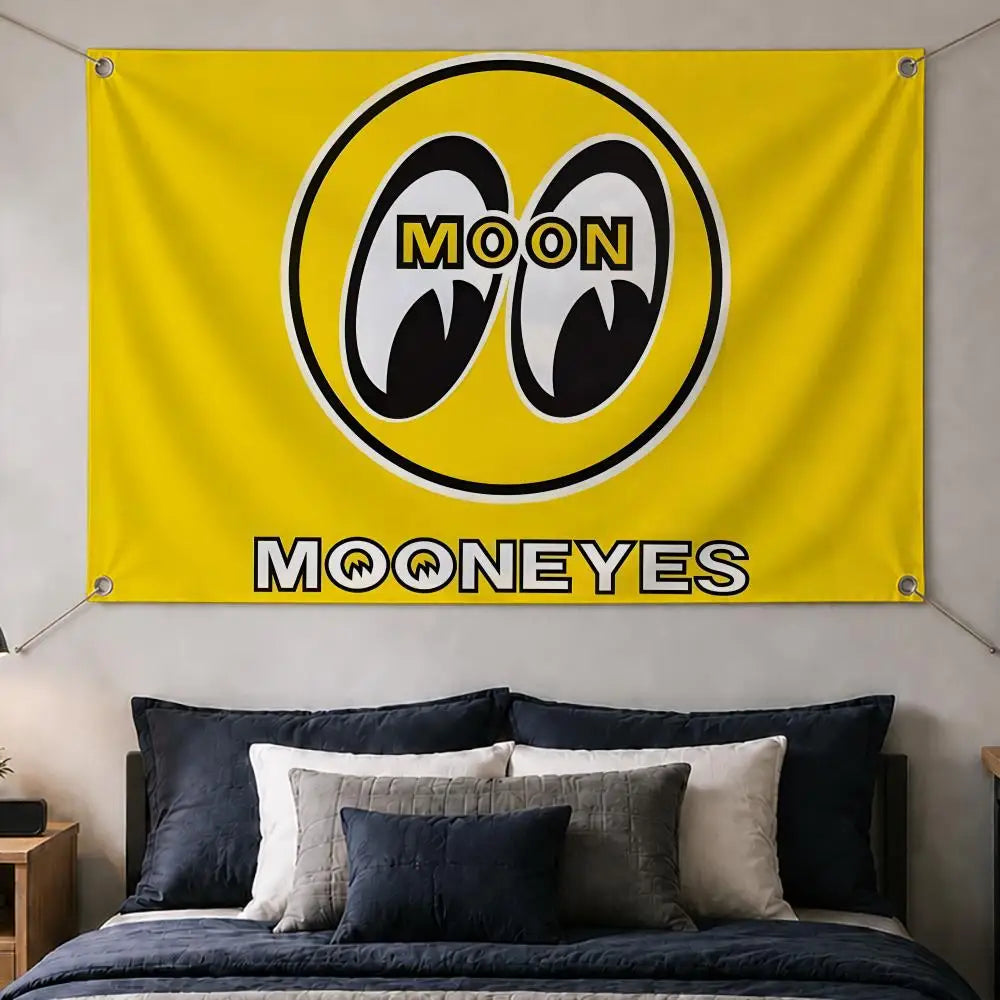 MOONEYES Wall Hanging Flag Banner – Indoor & Outdoor Decor Wall Flag Banner Axl