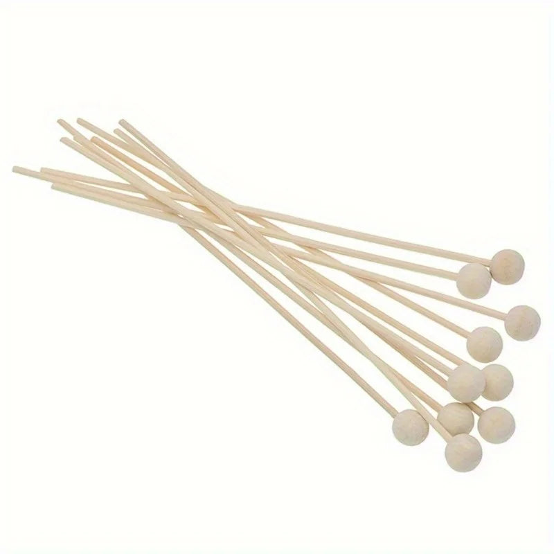 30-Piece Rattan Reed Diffuser Sticks with Wood Ball Beads Reed Diffuser Sticks Axl 20cm-30Pcs