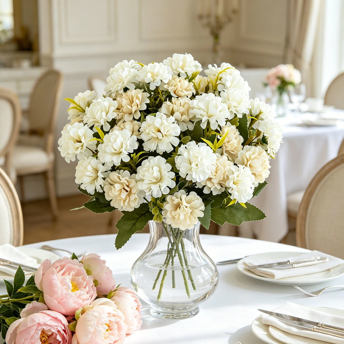 Silk Hydrangea Artificial Flowers – Wedding & Home Décor Artificial Flower Bouquet Axl