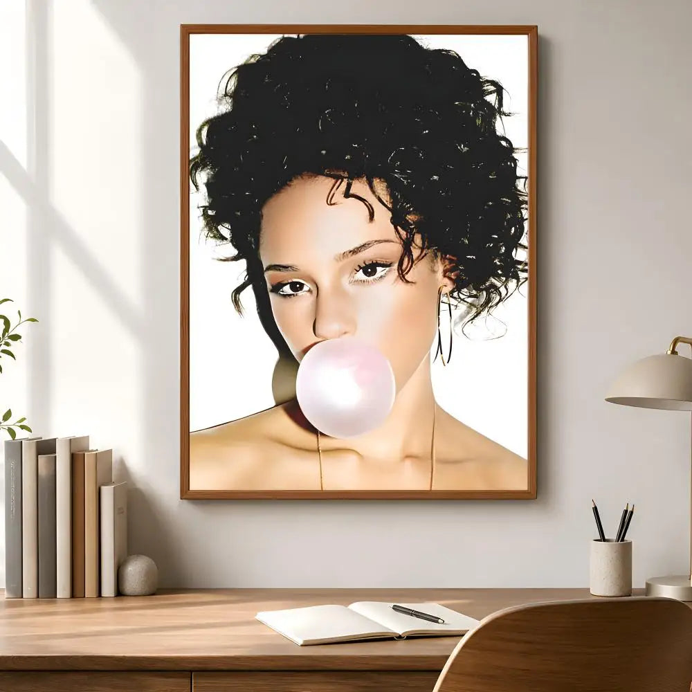 Alicia Keys HD Peel-and-Stick Waterproof Wall Poster Wall Art Poster Axl
