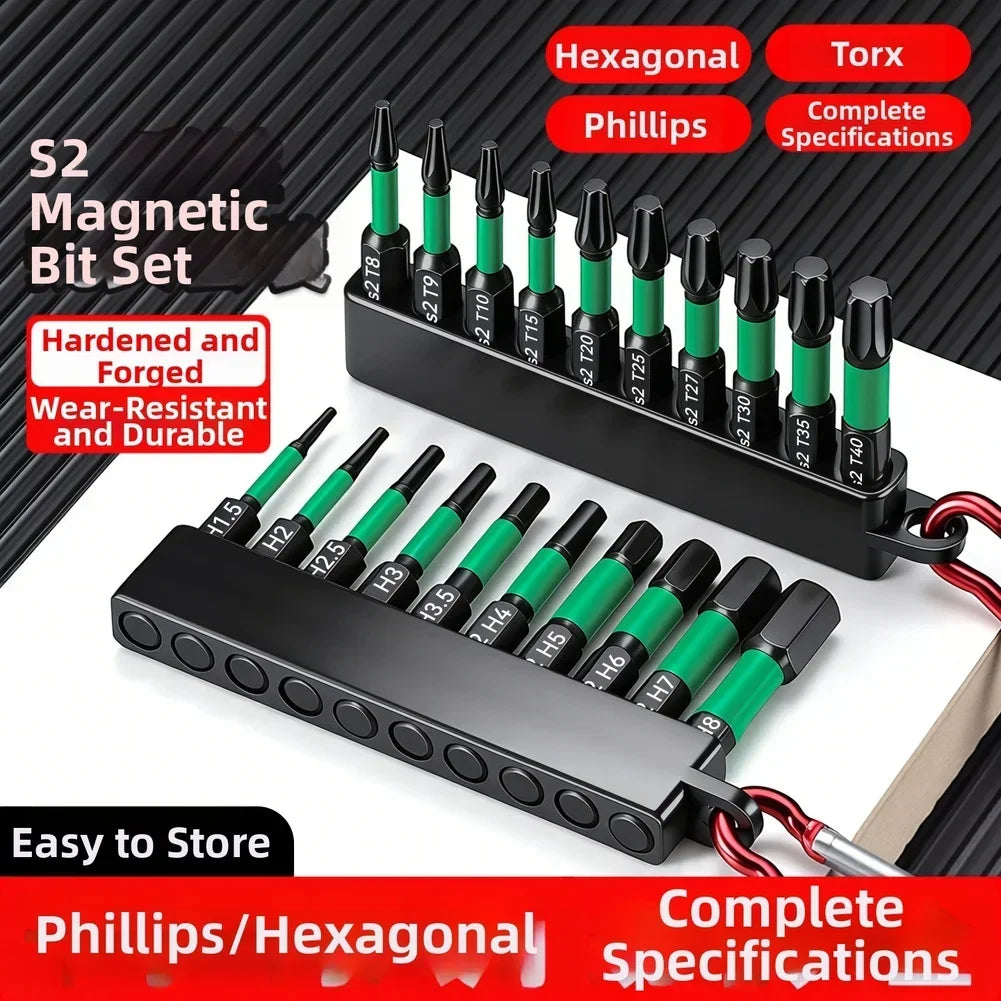 10-Piece Magnetic Screwdriver Bits Set – Alloy Steel Driver Kit Screwdriver Bit Set Axl
