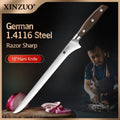 XINZUO 10" Ham Slicing Knife – German 1.4116 Steel Sandalwood Ham Slicing Knife Axl 10 inch