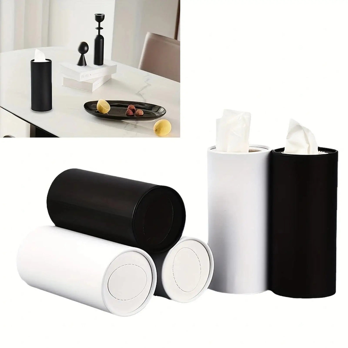 Car Tissue Cylinder Dispenser – Portable Napkin Holder 2-Pack Tissue Dispenser Axl