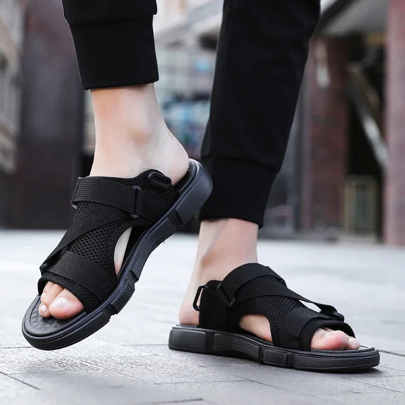 Men's Woven Gladiator Sandals – Non-Slip Beach Flat Shoes Men's Gladiator Sandals Axl