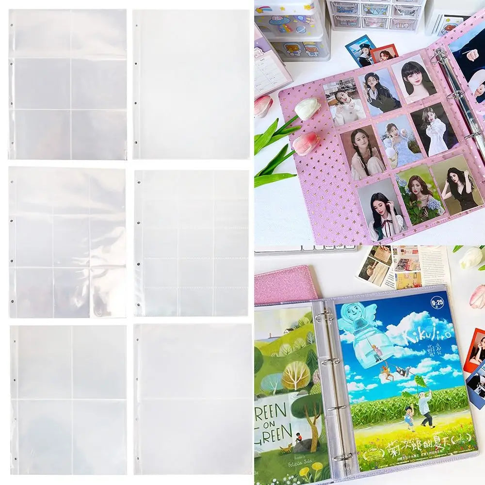 A4 Clear Photo Album Refill Pages – 4-Ring Binder Card Sleeves Binder Refill Pages Axl