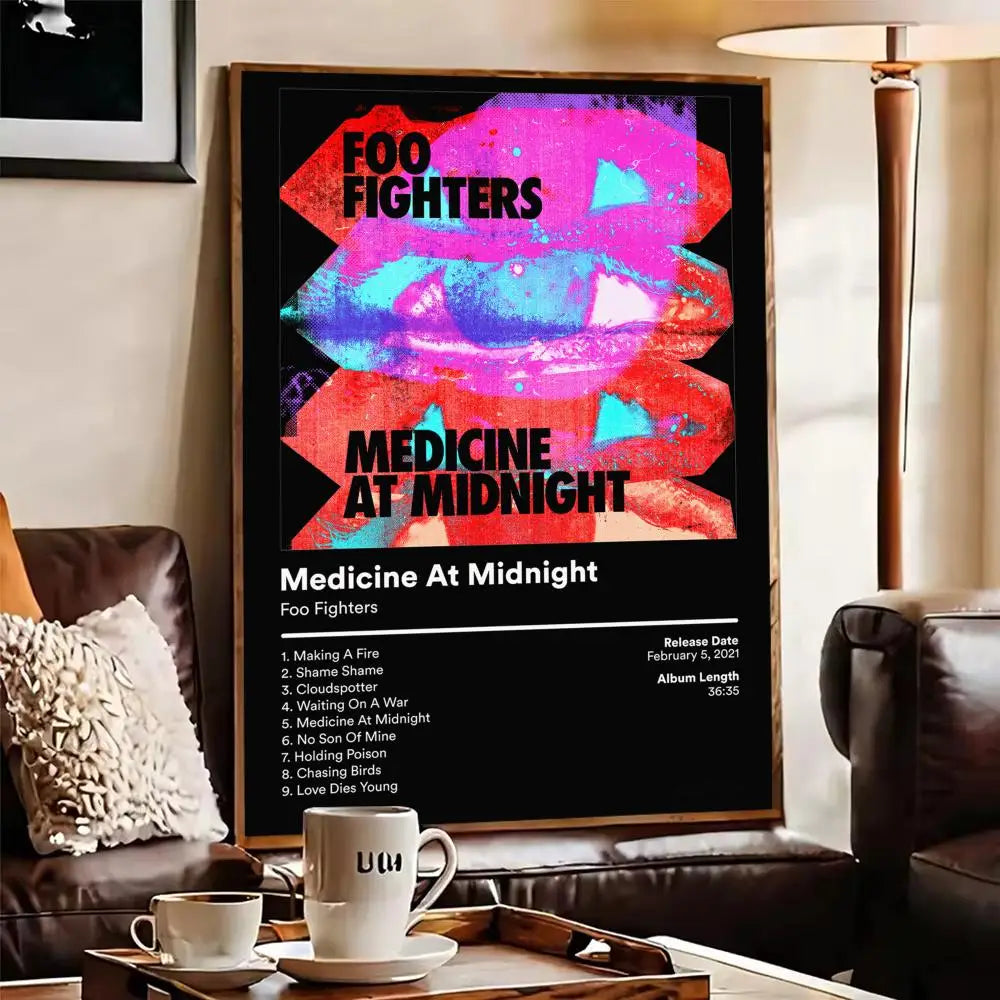 Foo Fighters Album Cover Canvas Poster | Rock Music Wall Art Canvas Wall Art Axl