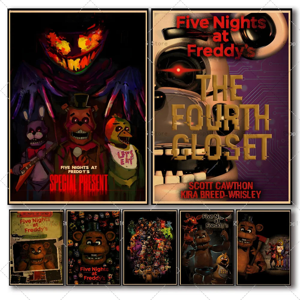 Five Nights at Freddy's Wall Poster – Self-Adhesive Sticker Wall Art Poster Axl