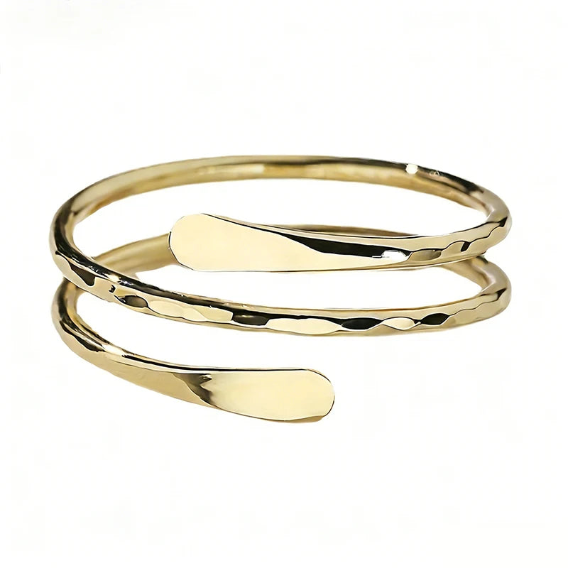 Huitan Glossy Multi-Layer Brass Ring – Women's Party Jewelry Fashion Ring Axl