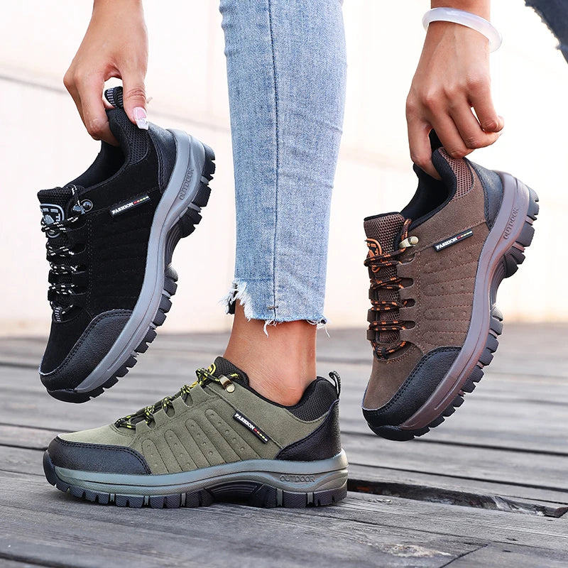 AZGB Women's Retro Suede Hiking Sneakers – Anti-Slip Outdoor Women's Hiking Sneakers Axl