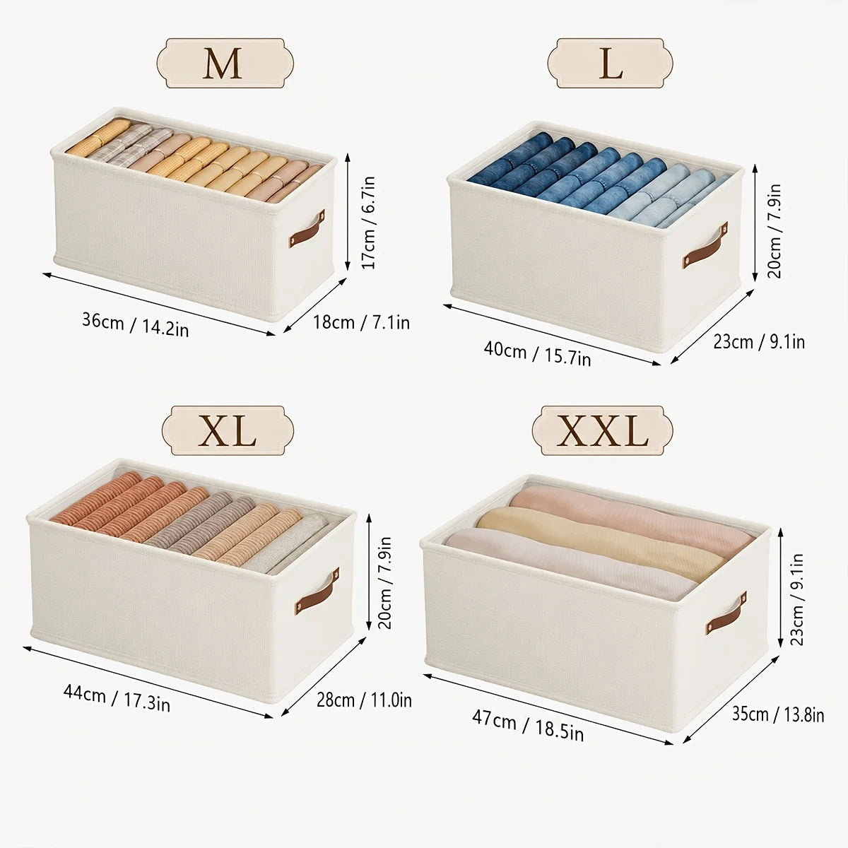 Oxford Fabric Storage Box with Handle – Clothes Organizer Fabric Storage Box Axl
