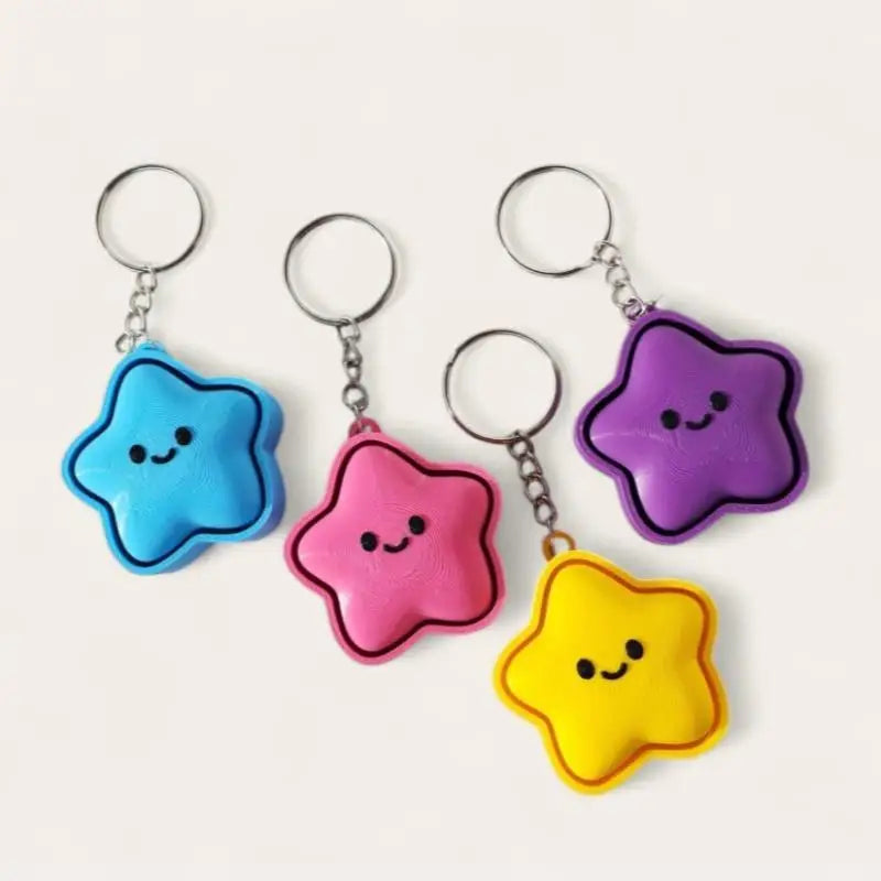 3D Printed Star Keychain – Squeeze Toy & Backpack Charm Novelty Keychain Toy Axl