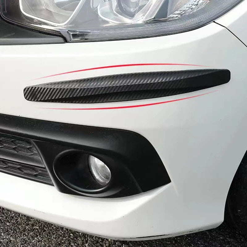 2-Pack Car Bumper Protector Strips | Carbon Fiber PVC Guard Bumper Protector Strip Axl