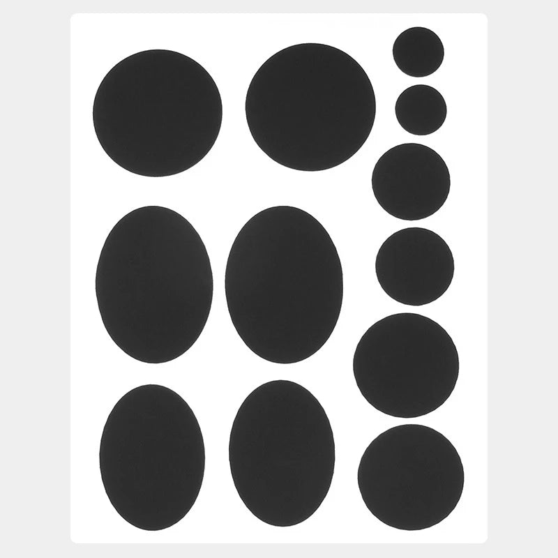 Self-Adhesive Nylon Repair Patches – Assorted Colors & Shapes Fabric Repair Patches Axl black2