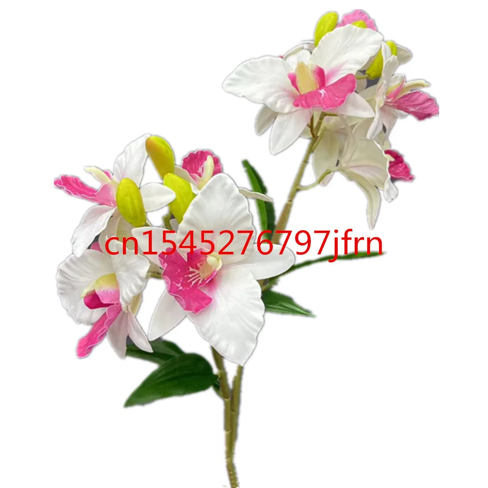 Artificial Cattleya Orchid Branch 11 Heads | Real Touch Floral Artificial Flower Branch Axl