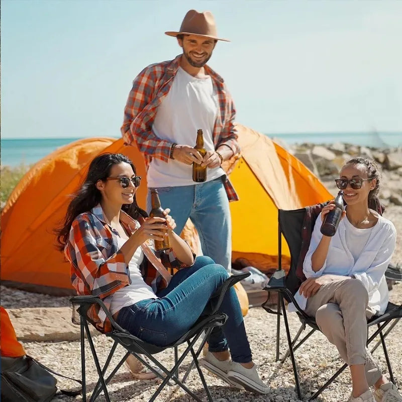 Portable Foldable Camping Lounge Chair – Heavy-Duty Armchair Folding Outdoor Chair Axl