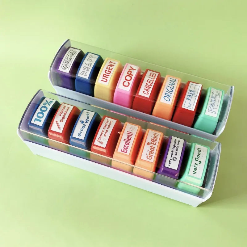 Teacher Encouragement Stamp Set – English Comment Stamps Teacher Stamp Set Axl