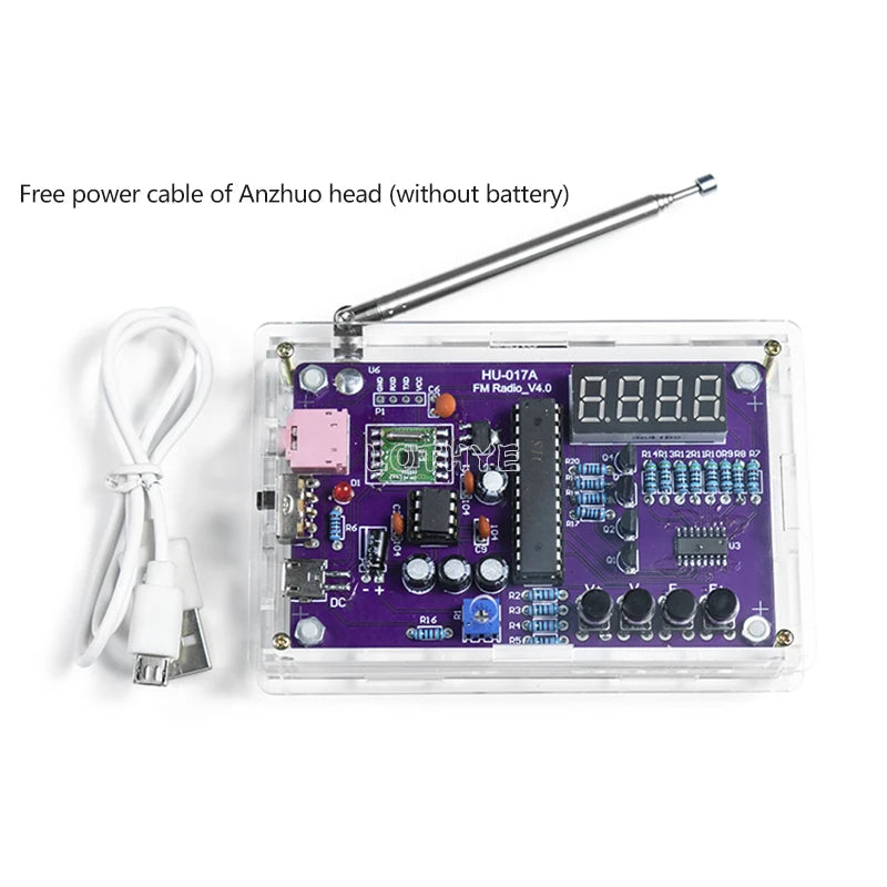 DIY FM Radio Soldering Kit RDA5807S 87–108MHz Dual Power Supply Electronics DIY Kit Axl