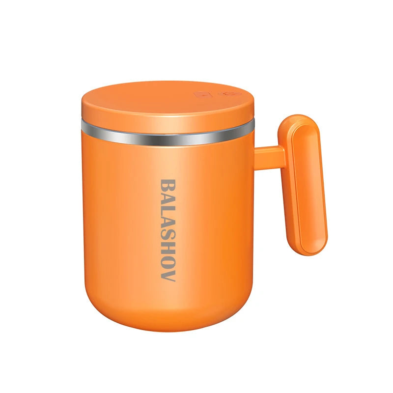 BALASHOV 400ml Electric Self-Stirring Coffee Mug | Auto Mix Cup Self-Stirring Mug Axl orange